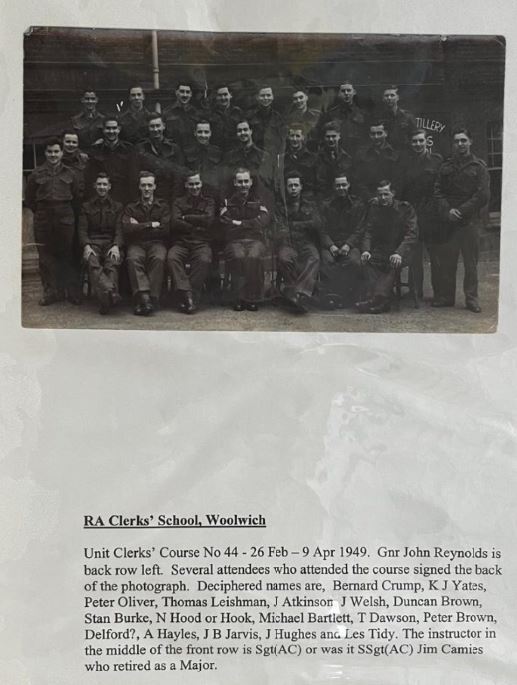 RA Clerks Course No 44 1949